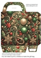 Green and red Christmas sparkle gift bag 5