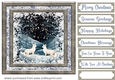 White Christmas forest animals card front 6