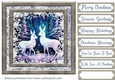 White Christmas forest animals card front 8
