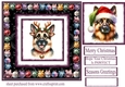 Bauble framed Christmas Shepherd card front 2