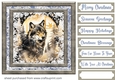 Christmas wolves in forest card front 2