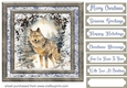 Christmas wolves in forest card front 3
