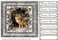 Christmas wolves in forest card front 4