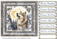 Christmas wolves in forest card front 5