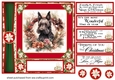 Red and green Christmas Scottie card front 1