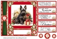 Red and green Christmas Scottie card front 2