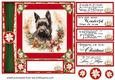 Red and green Christmas Scottie card front 3