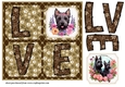 LOVE Scottish terrier card front N3