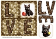 LOVE Scottish terrier card front N4