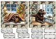 2 6x6 aprox Christmas Chocolate Labrador card fronts 2