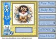 Ethnic New baby boy card front 3