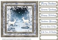 White Christmas forest animals card front 30