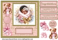 Ethnic new baby girl card front 2