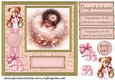 Ethnic new baby girl card front 3