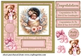 Ethnic new baby girl card front 6