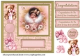 Ethnic new baby girl card front 7