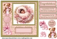 Ethnic new baby girl card front 8