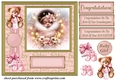 Ethnic new baby girl card front 9