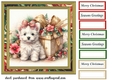 Christmas Westie card front 7
