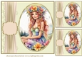 3 Floral crown fairy card front/toppers 2