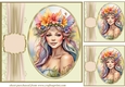 3 Floral crown fairy card front/toppers 3