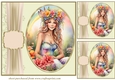 3 Floral crown fairy card front/toppers 7