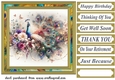 Floral peacock card front 2
