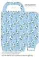Blue gingham floral gift bag 2