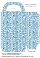 Blue gingham floral gift bag 4