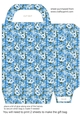 Blue gingham floral gift bag 5