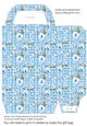 Blue gingham floral gift bag 6