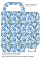 Blue gingham floral gift bag 8