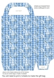 Blue gingham floral gift bag 9