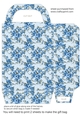 Blue gingham floral gift bag 10