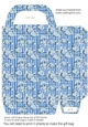 Blue gingham floral gift bag 11