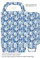Blue gingham floral gift bag 12