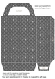 Grey tufted diamond gift bag 