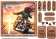 Sunset biker card front 2