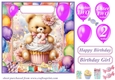 Age 2 Birthday bear card front 1
