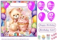 Age 2 Birthday bear card front 2