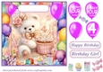 Age 4 Birthday bear card front 2