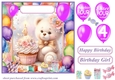 Age 4 Birthday bear card front 3