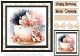 Ballerina Birthday cake card front 3