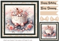 Ballerina Birthday cake card front 5