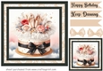 Ballerina Birthday cake card front 8