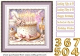 Lilac Birthday cake card front 4