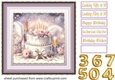Lilac Birthday cake card front 5