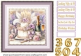 Lilac Birthday cake card front 6
