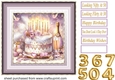 Lilac Birthday cake card front 7