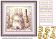 Lilac Birthday cake card front 8